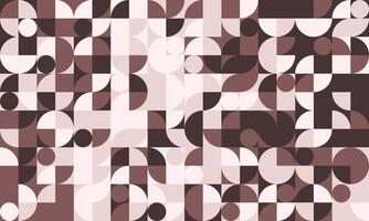 Abstract geometric pattern with circles and squares in shades of brown and beige. Perfect for modern design projects, backgrounds, textiles, and branding. vector