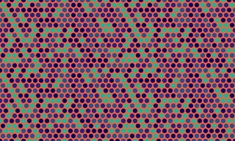 Abstract geometric pattern featuring a vibrant array of teal, purple, and coral circles in a dynamic, repeating design. Perfect for backgrounds, textiles, or modern website designs. vector