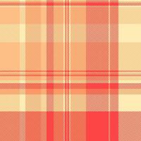 Vibrant coral and cream plaid pattern. Perfect for textile design, fashion, website backgrounds, or scrapbooking. A seamless texture with a cheerful, summery feel, evoking warmth and optimism. vector