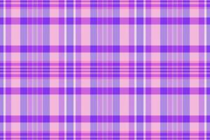Customize background tartan textile, elegance fabric plaid texture. Woman check pattern seamless in light and violet colors. vector