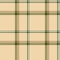 Elegant beige and olive green plaid pattern. Perfect for textile design, fashion, or website backgrounds. This subtle yet stylish design evokes feelings of warmth and sophistication. vector