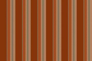 Rhort stripe fabric seamless, romantic background texture. Rayer textile lines vertical pattern in orange and light colors. vector