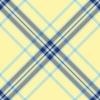 Elegant pastel yellow and blue plaid pattern. A seamless texture perfect for textile design, website backgrounds, or packaging. vector