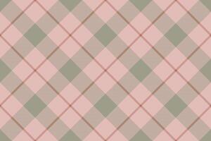 Elegant blush pink and sage green plaid pattern. Perfect for textile design, fashion, website backgrounds, or scrapbooking. This soft, muted color palette evokes a sense of calm and sophistication. vector