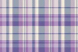 Horizontal tartan fabric , border pattern plaid check. Us texture background seamless textile in cornsilk and purple colors. vector