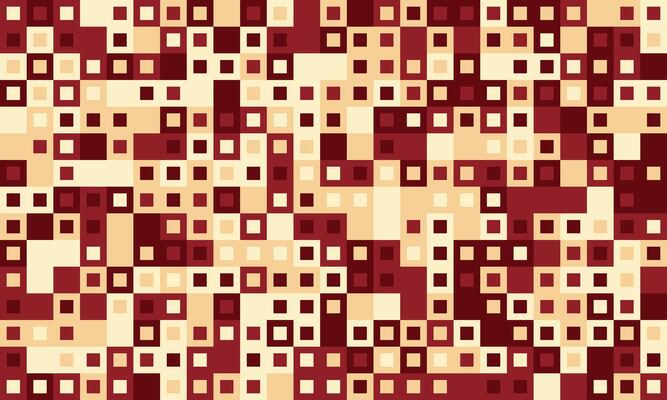 Abstract geometric pattern. Warmtoned squares create a dynamic, pixelated texture ideal for backgrounds, website design, or textile prints. Evokes feelings of warmth, energy, and modern design.