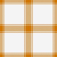 30s fabric pattern background, scarf tartan check plaid. Comfortable texture seamless textile in orange and white colors. vector