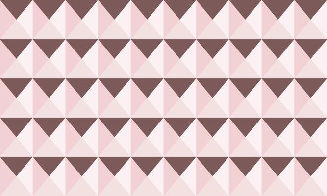 Elegant geometric pattern featuring a repeating design of pink and brown triangles. Ideal for backgrounds, website design, textile prints, or modern minimalist branding.