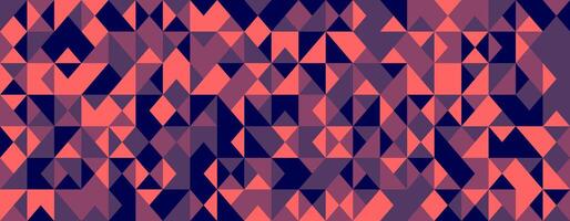 Abstract geometric background. A vibrant mosaic of coral and navy triangles creates a dynamic, modern design. vector