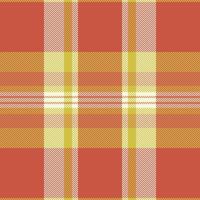Pop texture fabric pattern, trade seamless check . Reel background textile tartan plaid in red and yellow colors. vector