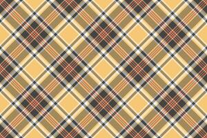 Pop pattern background plaid, 20s seamless texture check. Cutout textile tartan fabric in amber and grey colors. vector