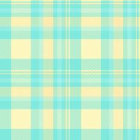 Outline background fabric texture, flow check textile. Line plaid tartan seamless pattern in teal and light colors. vector