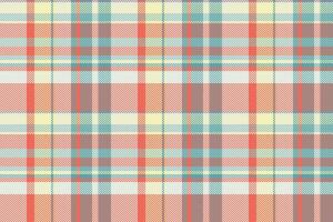 Basic fabric texture check, yuletide textile tartan. Decorating background plaid seamless pattern in red and white colors. vector