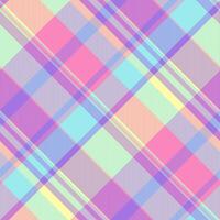 Suite pattern texture, room tartan textile background. Royalty check fabric plaid seamless in pink and cyan colors. vector