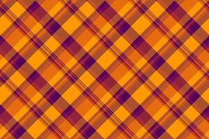 Furniture background tartan seamless, ethnicity plaid fabric texture. Summertime textile check pattern in orange and red colors. vector