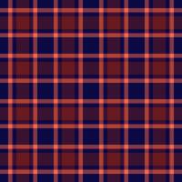 Comfortable tartan plaid fabric, length textile seamless texture. Teen check background pattern in red and dark colors. vector
