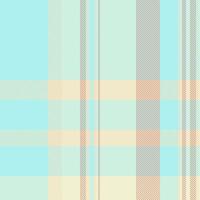 Soft pastel plaid pattern in calming aqua, peach, and beige tones. Ideal for textile design, backgrounds, or website design. Evokes feelings of serenity and gentle warmth. vector