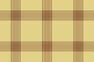 String tartan fabric seamless, girl pattern check background. Shirt plaid textile texture in orange and yellow colors. vector
