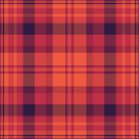 Vibrant coral and navy plaid pattern. Perfect for textile design, autumnal themes, or adding a touch of rustic charm to any project. This seamless texture evokes warmth and tradition. vector