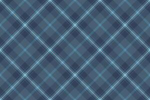 Gentle background textile pattern, trade plaid tartan fabric. Complexity check seamless texture in cyan and blue colors. vector