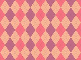 Stylish argyle pattern in soft pink and mauve tones. Perfect for backgrounds, textiles, or website design. vector