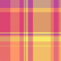 Uniform pattern tartan background, illustration check texture fabric. Flowing textile plaid seamless in red and atomic tangerine colors. vector