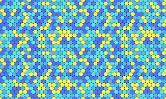 Vibrant abstract background featuring a seamless pattern of teal and yellow circles. Perfect for website banners, textile design, or any project needing a playful, energetic aesthetic. vector