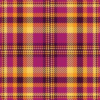 Vibrant plaid pattern in autumnal hues of fuchsia, gold, and dark purple. Perfect for textile design, fallthemed projects, or adding a touch of warmth and texture to your designs. vector