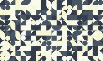 A black and white abstract pattern with circles and squares vector