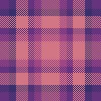 Outfit check plaid, close up texture background tartan. Sexual textile pattern seamless fabric in red and violet colors. vector