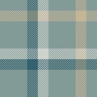 Dimensional plaid pattern, argyle seamless check texture. Up textile tartan background fabric in pastel and cyan colors. vector