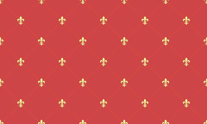 A red and gold wallpaper with a pattern