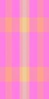 Vibrant pink and peach plaid pattern. Perfect for textile design, fashion, websites, and branding. This cheerful, modern design evokes feelings of happiness and optimism. vector