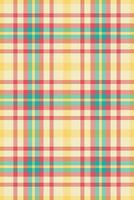 Festive textile fabric , decorative pattern check tartan. Open texture seamless background plaid in light and red colors. vector