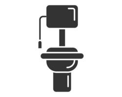 Modern graphic of a toilet. Symbol for sanitation, restroom or plumbing. Perfect for apps, websites, icons. Minimalist design. Clear simple. vector