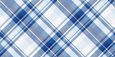 Horizontal textile texture, sketching background check seamless. Winter fabric pattern plaid tartan in blue and light colors. vector