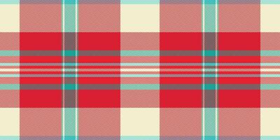Daisy textile fabric tartan, mixed texture seamless background. Goose pattern plaid check in red and light colors. vector