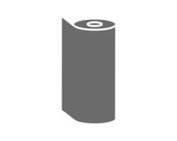 Simple graphic of a roll of paper or film. Perfect for illustrating concepts of storage, content, production, or archiving. vector