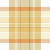 Elegant cream and burnt orange plaid pattern. Perfect for textile design, website backgrounds, or autumnal themed projects. Subtle texture adds visual interest. vector