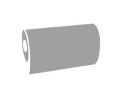 A minimalist illustration of a rolledup item, perfect for representing storage, compactness, or potential. The muted grey palette conveys a sense of simplicity and neutrality. vector