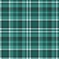 Seamless teal and white plaid pattern. Perfect for textile designs, website backgrounds, or crafting projects. Evokes feelings of comfort and tradition. vector