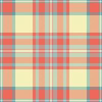Classic tartan pattern with a summery vibe. Intersecting bands create a versatile, timeless backdrop. Ideal for textiles, fashion, or warm cozy designs. vector