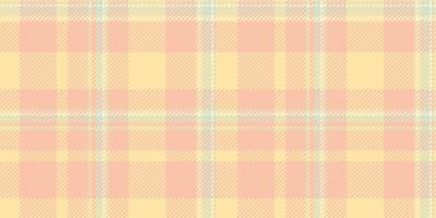 Soft pastel plaid pattern in peach and yellow hues. Perfect for backgrounds, textiles, or crafting projects. Evokes a feeling of warmth, comfort, and gentle elegance. vector