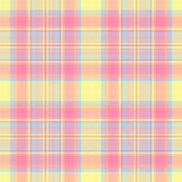 Romantic seamless plaid pattern, decor textile tartan background. Show fabric check texture in red and orange colors. vector