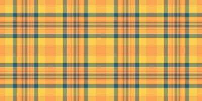 Show texture check, suite plaid textile pattern. Path fabric seamless tartan background in orange and amber colors. vector