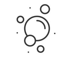 Clean and minimal line art illustration of interconnected circles. Concept of bubbles, science, connection or cleanliness. Perfect for logo, icon or design element. vector
