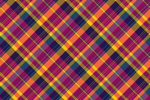 Vibrant tartan pattern featuring bold intersecting stripes. Use for backgrounds, textiles, wrapping paper, or graphic design projects. Creates a dynamic visual texture. vector