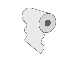 Simple, minimalist illustration of a roll of paper, perfect for websites, apps, or presentations needing a clean, modern aesthetic. Represents concepts of freshness, cleanliness, and new beginnings. vector