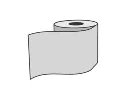 Simple illustration of a roll of toilet paper, perfect for representing hygiene, cleanliness, or the concept of readily available resources. vector