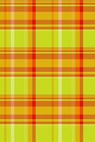 Warp fabric texture check, geometry pattern tartan . Dog tooth textile plaid seamless background in orange and lime colors. vector